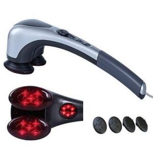 DOUBLE-HEAD Massage With HEAT Function (Silver)